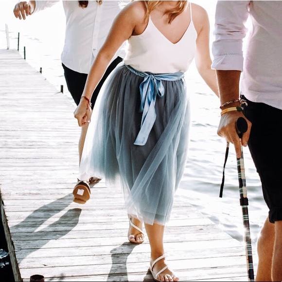 elsie tulle midi dress